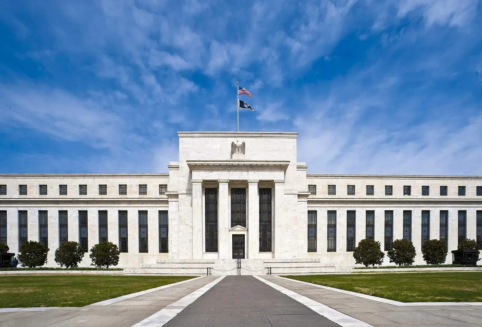 US dollar banknotes representing overnight financing cost